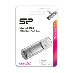 SILICON POWER USB Flash Drive Marvel M02, 128GB, USB 3.2, γκρι