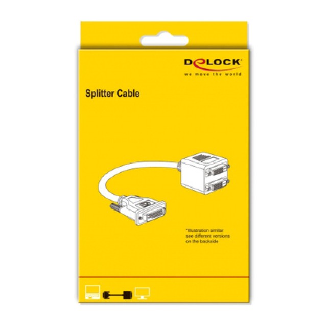 DELOCK HDMI splitter 65226 με Ethernet, 2 σε 1, 1080p, μαύρο