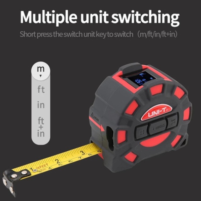 UNI-T ψηφιακό μέτρο laser LM60T, έως 60m, m/ft/in, με μετροταινία 5m