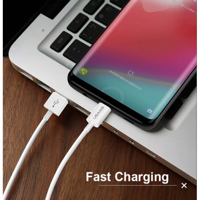 USAMS καλώδιο USB-C σε USB US-SJ285, 10W, 1m, λευκό