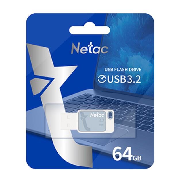 NETAC USB Flash Drive UA31, 64GB, USB 3.2, μπλε