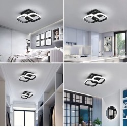 POWERTECH LED φωτιστικό οροφής HLL-0079, 20W, 4000K, 24x20cm, μαύρο