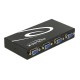 DELOCK VGA switch 87635, 4 σε 1, 1080p, bidirectional, μαύρο