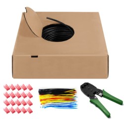 GOOBAY kit καλώδιο δικτύου 94399, CAT 6 U/UTP, CCA, 305m, μαύρο