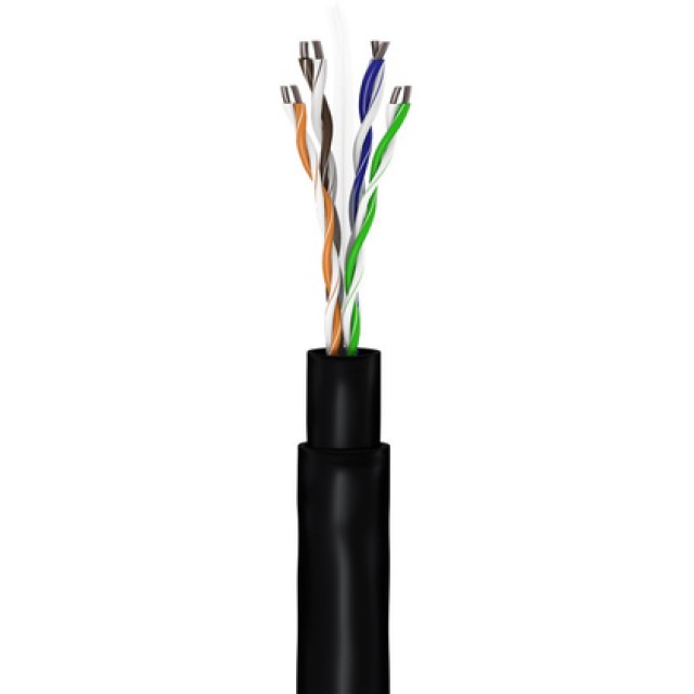 GOOBAY kit καλώδιο δικτύου 94399, CAT 6 U/UTP, CCA, 305m, μαύρο