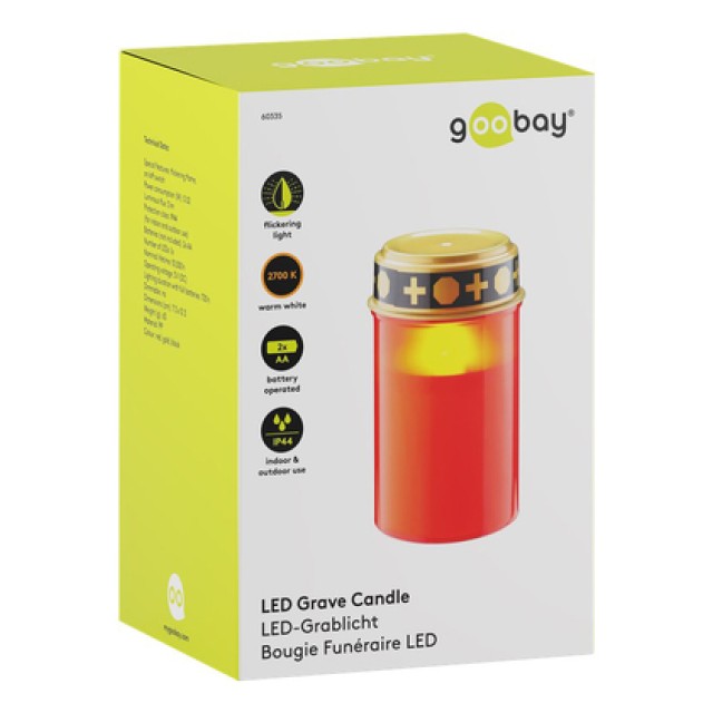 GOOBAY LED φωτιστικό κερί αφιέρωσης 60335, 3000K, IP44