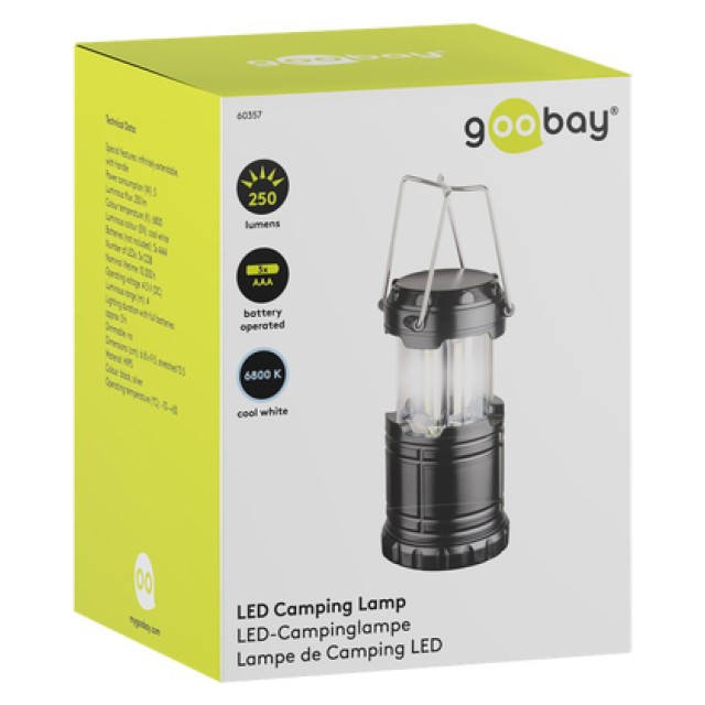 GOOBAY LED φωτιστικό 60357, πτυσσόμενο, 3W COB LEDs, 250lm, 6800K