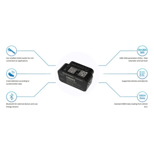 TELTONIKA GPS Tracker αυτοκινήτου FMB00377NJ01, GSM/GPRS/GNSS, Bluetooth