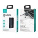 USAMS USB hub US-SJ491 με card reader, 2x θυρών, 5Gbps, 60W, USB-C, γκρι