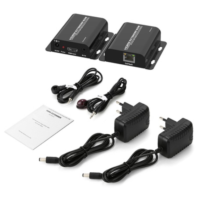 POWERTECH HDMI video extender CAB-H148 μέσω καλωδίου RJ45, 1080p, 60m