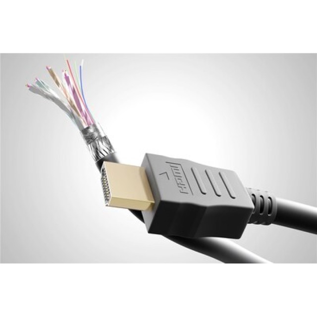 GOOBAY καλώδιο HDMI 2.0 61159 με Ethernet, 4K/60Hz, 18 Gbps, 2m, μαύρο