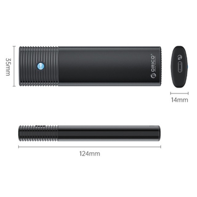 ORICO θήκη για Μ.2 NVMe SSD PWM2-G2-BK-EP, 10Gbps, έως 4TB, μαύρη ORICO θήκη για Μ.2 NVMe SSD PWM2-G2-BK-EP, 10Gbps, έως 4TB, μαύρη