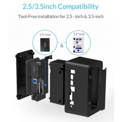 ORICO docking station 6619US3-V1, 2.5/3.5" HDD/SSD, 5Gbps, UASP, μαύρο