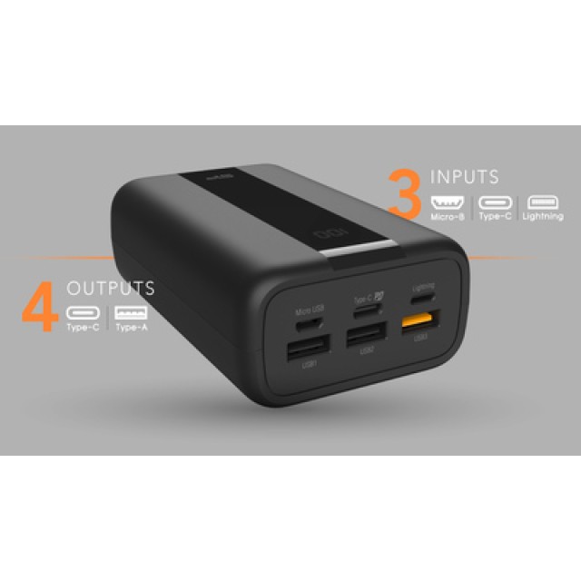 SILICON POWER power bank QX55, 30000mAh, 3x USB & USB-C, 22.5W, LCD SILICON POWER power bank QX55, 30000mAh, 3x USB & USB-C, 22.5W, LCD