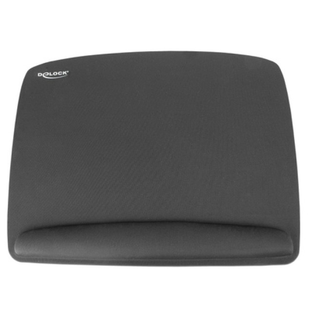 DELOCK mousepad για laptop με στήριγμα καρπού 12601, 320x420mm, μαύρο