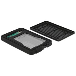 DELOCK θήκη για 2.5" SATA HDD/SSD 42625, 6Gbps, IP66, μαύρη