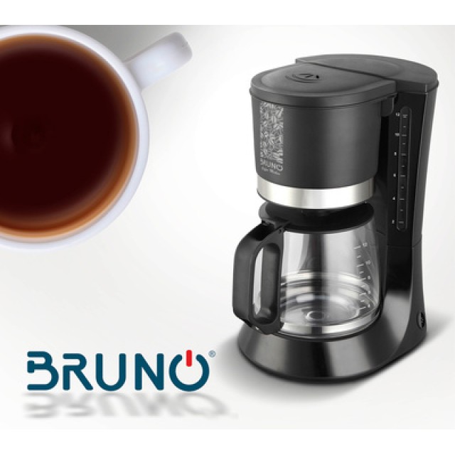 BRUNO καφετιέρα φίλτρου BRN-0086, 680W, έως 12 φλυτζάνια, 1.2L, μαύρη