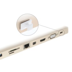 DELOCK κάλυμμα προστασίας για θύρα USB-C 64097 με λαβή, λευκό, 10τμχ