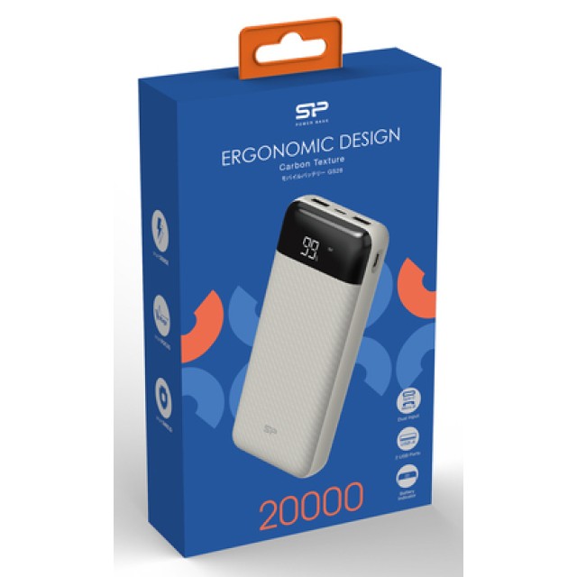 SILICON POWER power bank GS28, 20000mAh, 2x USB output, 2.1A, λευκό