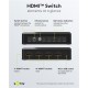 GOOBAY HDMI switch 58489 με τηλεχειριστήριο, 4 σε 1, 4K/60Hz, μαύρο