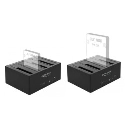 DELOCK docking station 64063, clone function, 4x HDD/SSD 6Gb/s, μαύρο