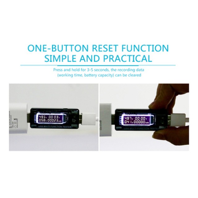 SUNSHINE USB tester φόρτισης SS-302A, V/A/Time/mAh