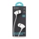 CELEBRAT earphones με μικρόφωνο G3, 3.5mm σύνδεση, Φ10mm, 1.2m, λευκά