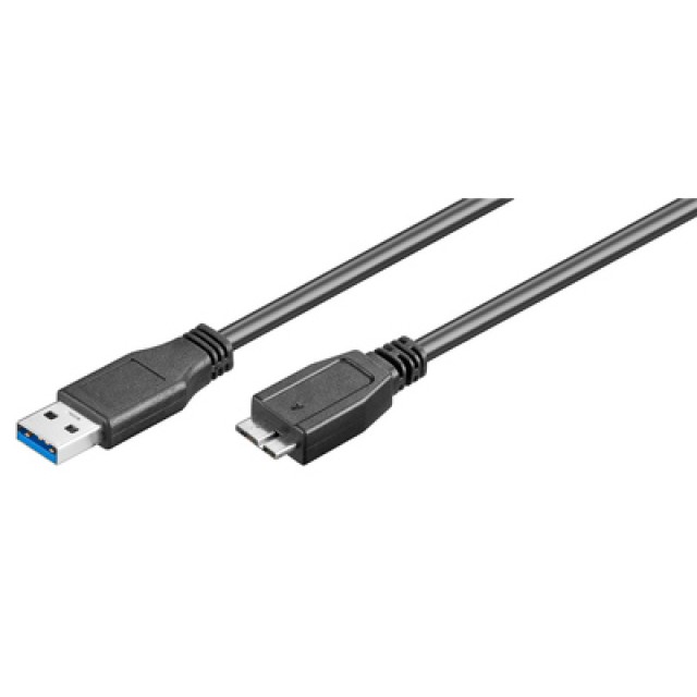 GOOBAY καλώδιο USB 3.0 σε micro Τype B 95734, 5 Gbit/s, 0.5m, μαύρο