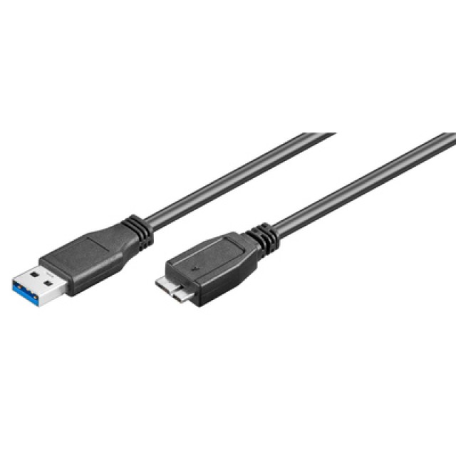 GOOBAY καλώδιο USB 3.0 σε micro Τype B 95027, 5 Gbps, 3m, μαύρο