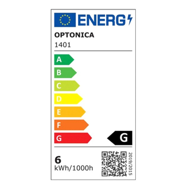 OPTONICA LED λάμπα G45 1401, 5.5W, 6000K, E14, 450lm