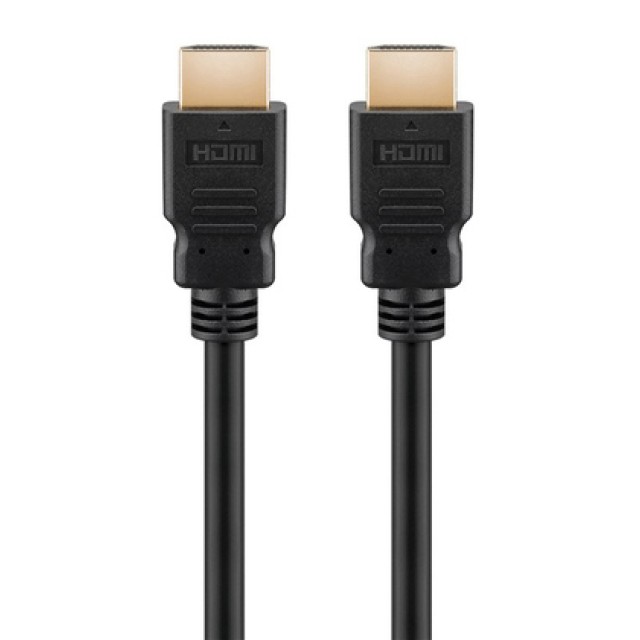 GOOBAY καλώδιο HDMI 2.0 60620 με Ethernet, 4K/60Hz, 18 Gbps, 1m, μαύρο