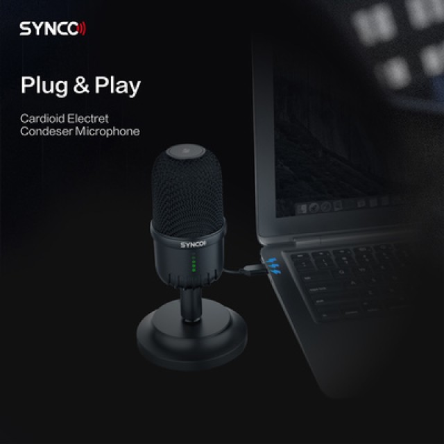 SYNCO επιτραπέζιο μικρόφωνο SY-V1M-CMIC, δυναμικό, καρδιοειδές, USB