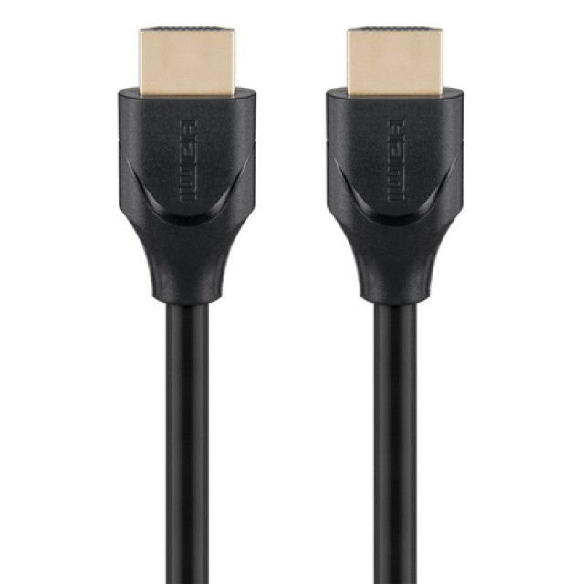 GOOBAY καλώδιο HDMI 2.1 61637, Ethernet ARC 8K/60Hz 48 Gbps, 0.5m, μαύρο