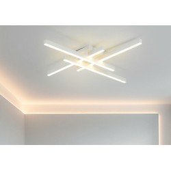 POWERTECH LED φωτιστικό οροφής HLL-0110, 50W, 4500K, 9x60x60cm, λευκό