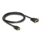 DELOCK καλώδιο HDMI σε DVI 85653, 2K/60Hz, 7.92 Gbps, 1.5m, μαύρο