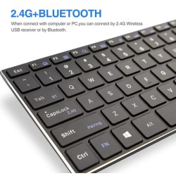 RIITEK ασύρματο πληκτρολόγιο RT721 με touchpad, Bluetooth & 2.4GHz