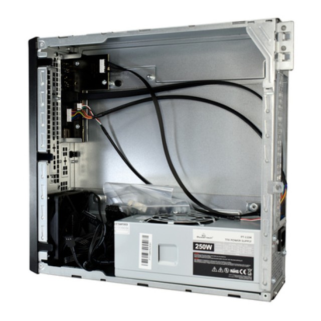 POWERTECH PC Case PT-1098 με 250W PSU, Mini-ITX, 280x93x290mm, μαύρο