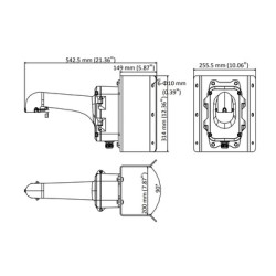 HIKVISION HIWATCH βάση κάμερας DS-1604ZJ-BOX-CORNER, μεταλλική, λευκή