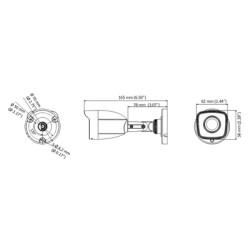 HIKVISION HIWATCH υβριδική κάμερα HWT-B150-P, 2.8mm, 5MP, IP66, IR 20m