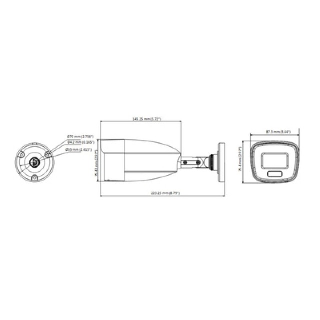 HIKVISION HIWATCH υβριδική κάμερα ColorVu HWT-B229-M, 2.8mm, 2MP, IP66