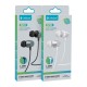 CELEBRAT earphones με μικρόφωνο D10, 3.5mm σύνδεση, Φ10mm, 1.2m, λευκά