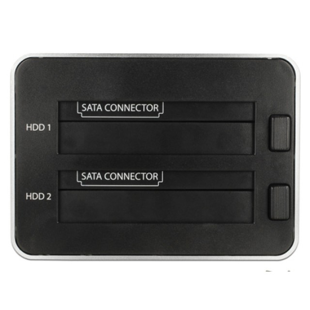 DELOCK docking station 63991, clone function, 2x 2.5/3.5" SSD/HDD, 5Gbps