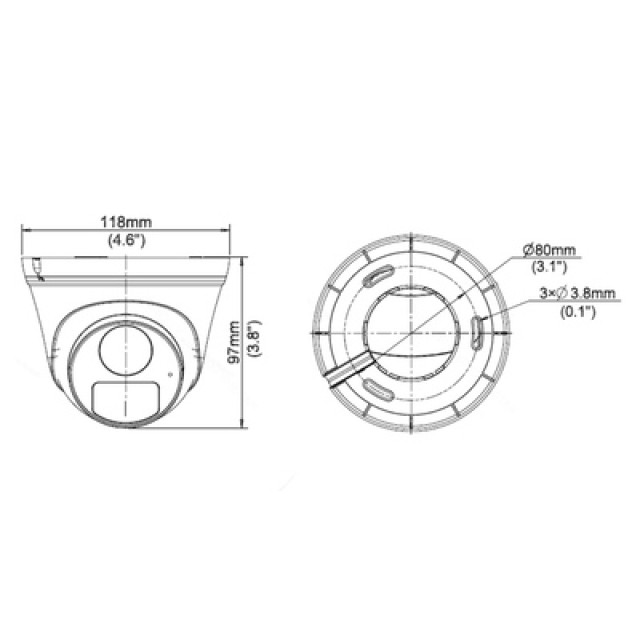 UNIARCH IP κάμερα IPC-T125-APF28, 2.8mm, 5MP, IP67, PoE, IR έως 30m