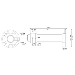 UNIARCH βάση κάμερας TR-CE45-IN, μεταλλική, λευκή