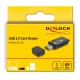 DELOCK card reader 91602 για SD & micro SD, USB, 480Mbps, μαύρο