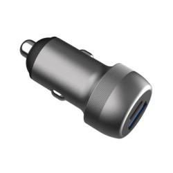 POWERTECH φορτιστής αυτοκινήτου PT-1148, USB & USB-C, 89W PD & QC, γκρι