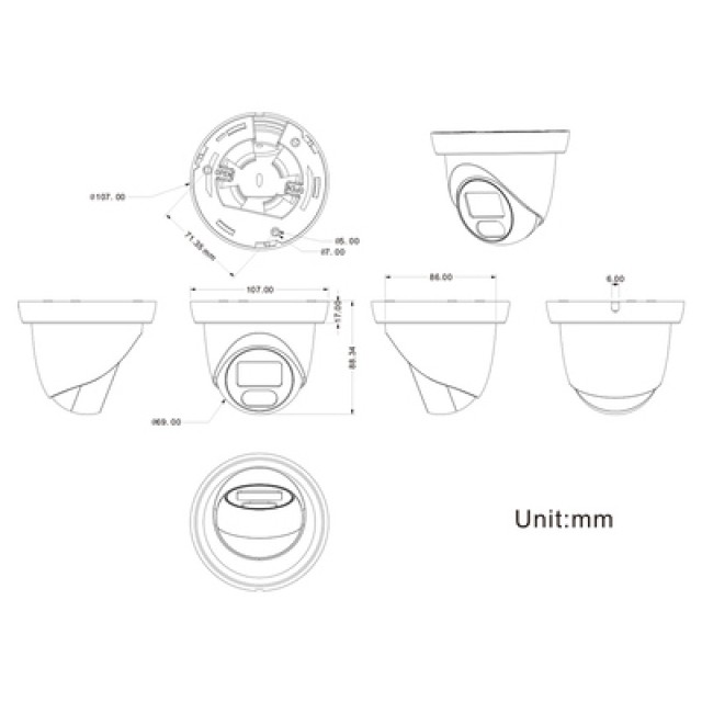 LONGSE υβριδική κάμερα CMSDTHC500FKEW, 2.8mm, 8MP, IP65, LED έως 25m LONGSE υβριδική κάμερα CMSDTHC500FKEW, 2.8mm, 8MP, IP65, LED έως 25m