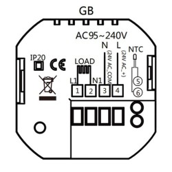 Smart θερμοστάτης πετρελαίου BHT-009GBLW, WiFi, χωνευτός, μαύρος