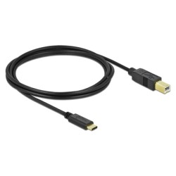 DELOCK καλώδιο USB-C σε USB Type B 83330, 2m, μαύρο