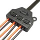 Splitter block TOOL-0096 για LED καλωδιοταινίες, 3-port, μαύρο